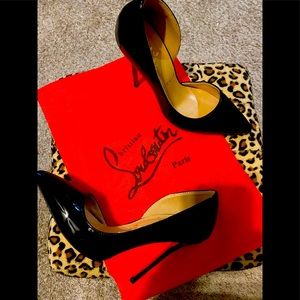 NEW Black Patten Leather Red Bottom Heels